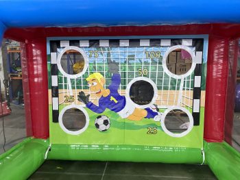 Inflatable football goals available for hire from Wild Atlantic Bouncy Castles